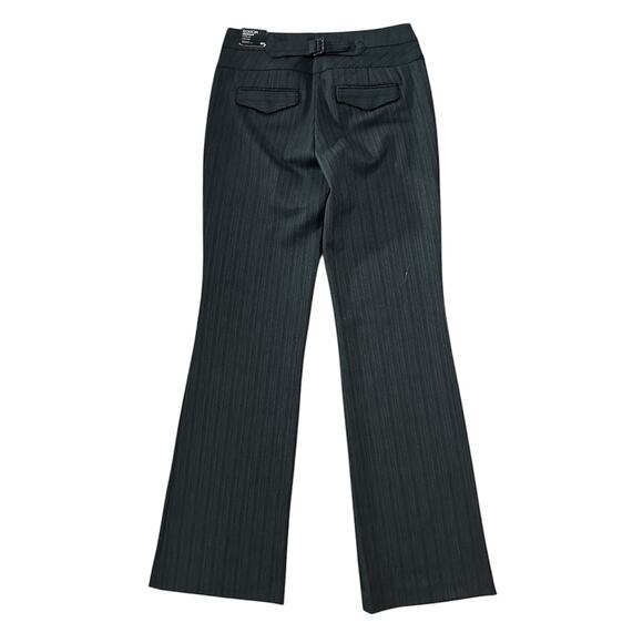 Express Pinstripe Editor Wide Waistband Flare Leg Low Rise Dress Pants - NWT! - Picture 2 of 7